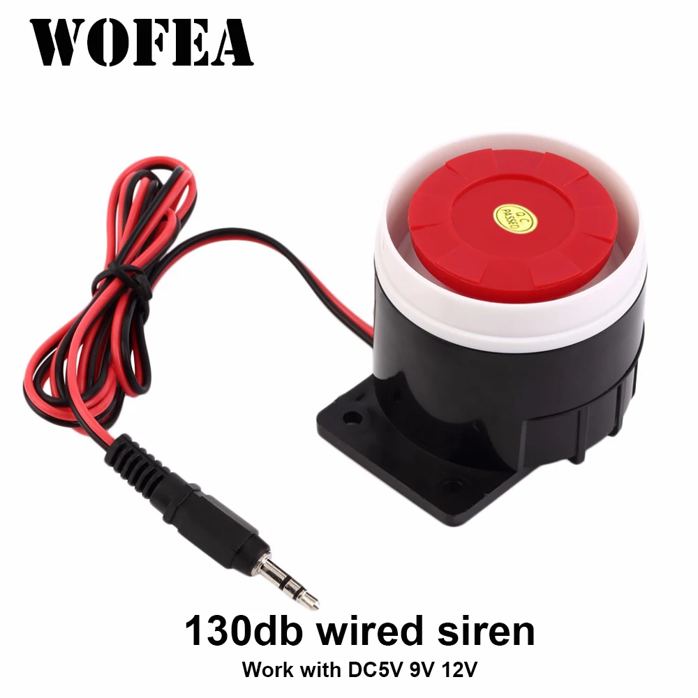 Alarm Siren Outdoor - WOFEA 130db سلكي صغير إنذار الصوت
