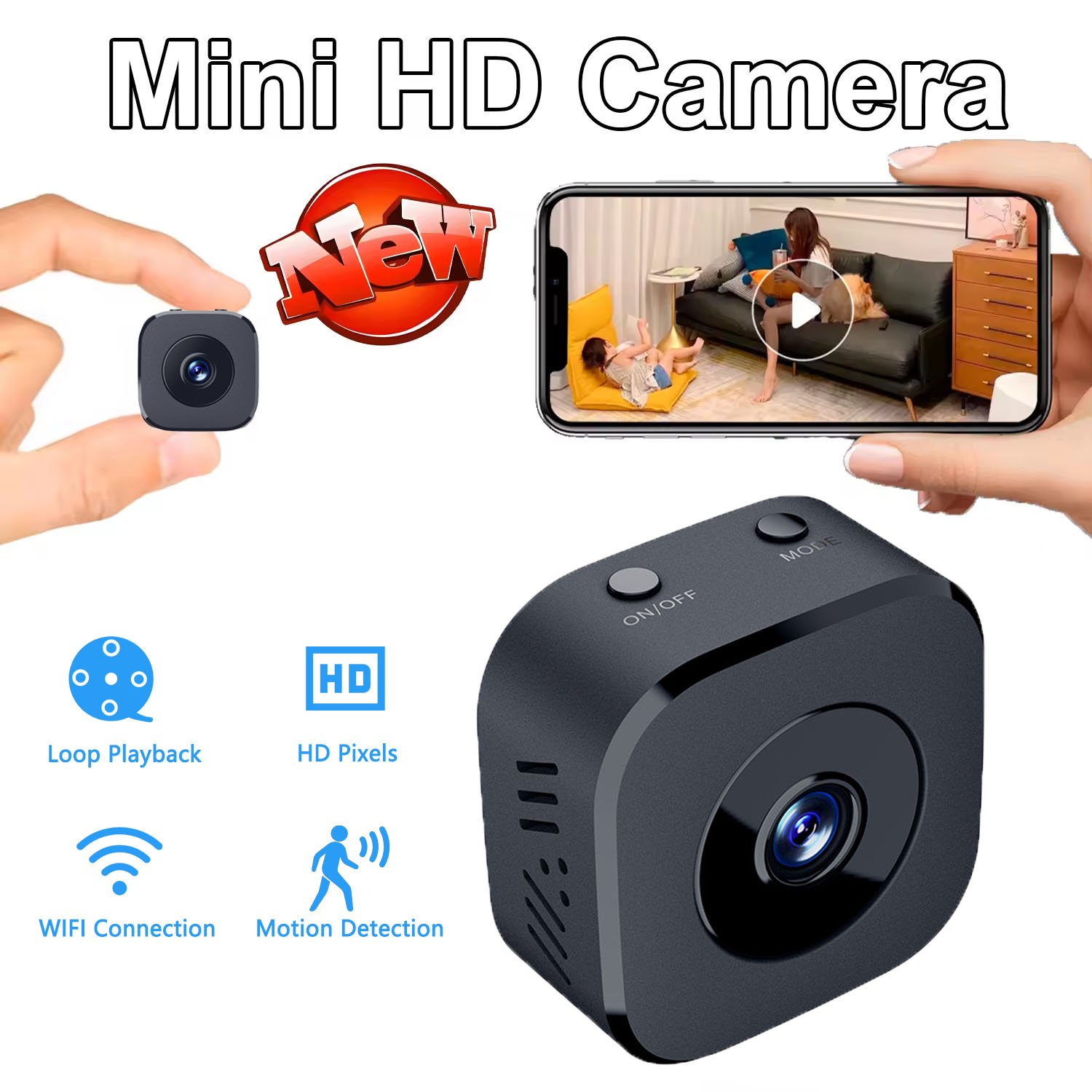Home Security Camera Installation - كاميرا مراقبة 4K صغيرة كاملة الألوان