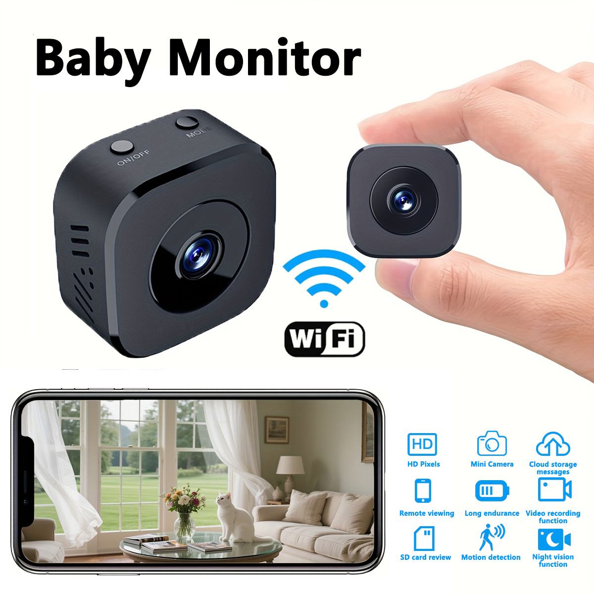 Home Security With Cameras - 1080P HD كاميرا واي فاي صغيرة