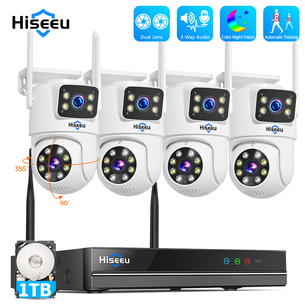 Home Security Kit - نظام كاميرات أمان Hiseeu بدقة 6