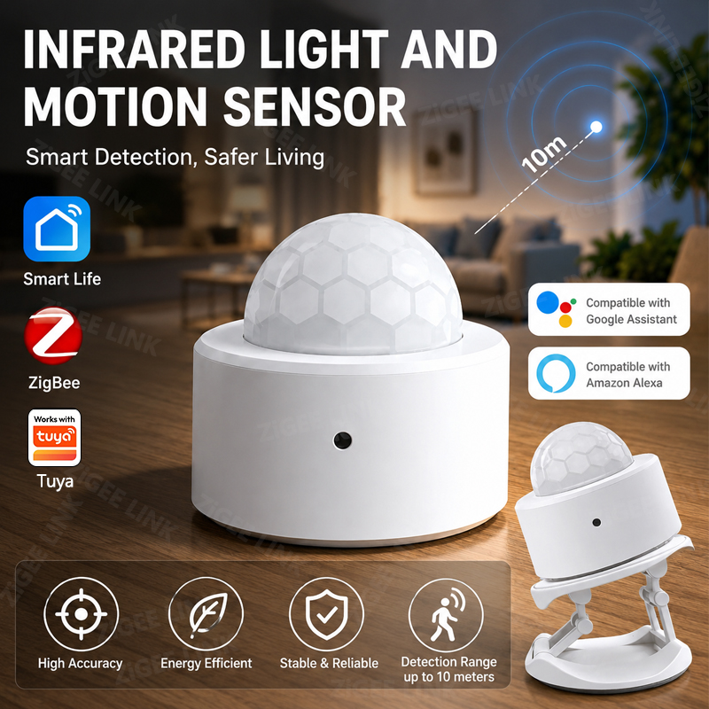 Home Security Tools - مستشعر حركة لاسلكي ZigBee 3.0 PIR