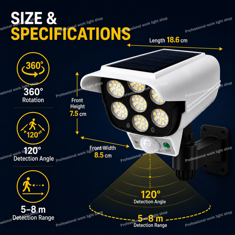 مصباح أمان خارجي يعمل بالطاقة  - مراجعة Home Yard Security Cameras وسعره