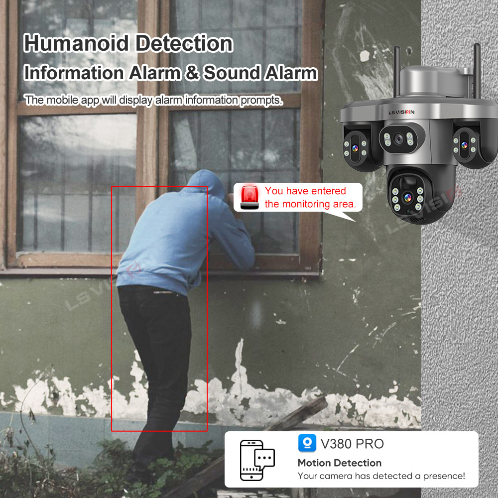 LS VISION عدسة متعددة 3 شاشة و - مراجعة Alarm Siren Outdoor وسعره