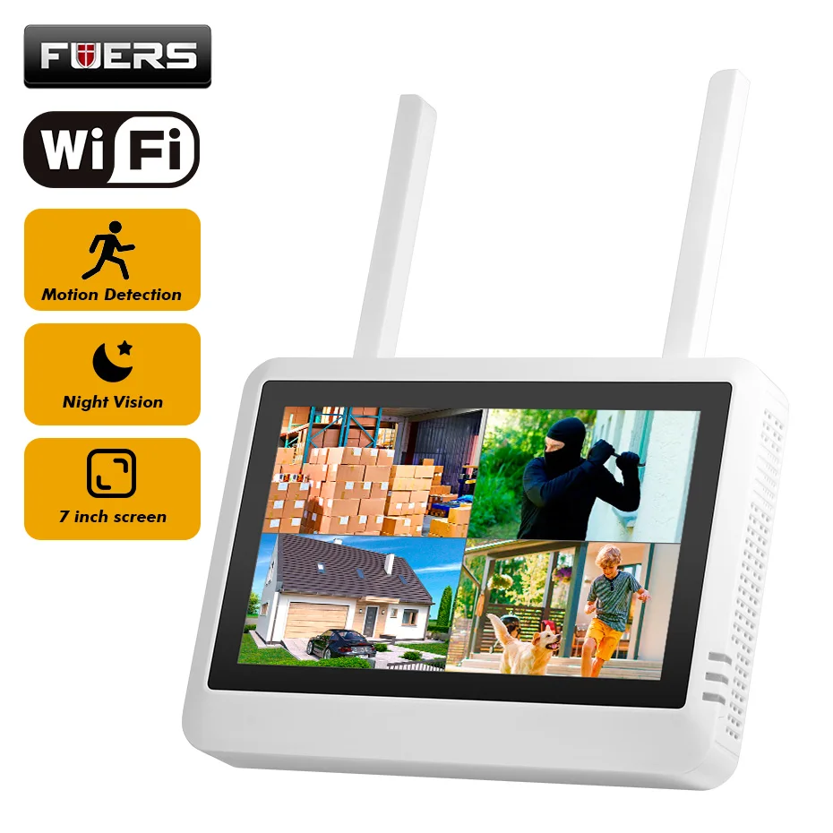 نظام أمان لاسلكي FUERS 8CH مع  - مراجعة Home Security Kit وسعره