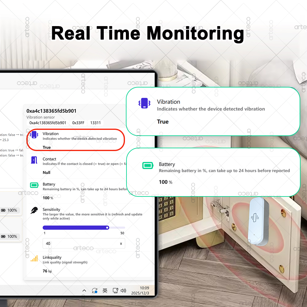 الذكية زيجبي 3.0 مستشعر الاهتز - مراجعة Home Security Tools وسعره