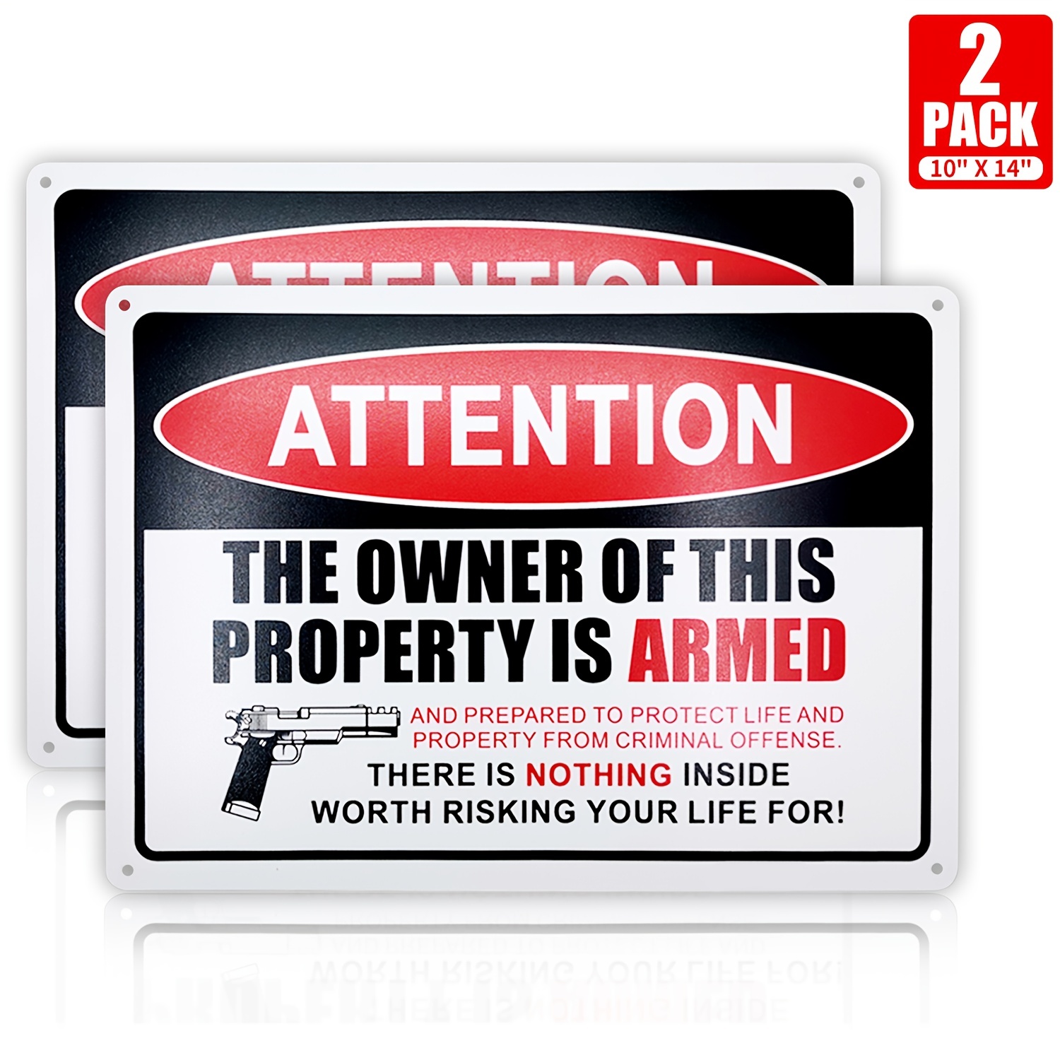 علامات أمن الممتلكات المسلحة - - مراجعة Home Security Outdoor وسعره