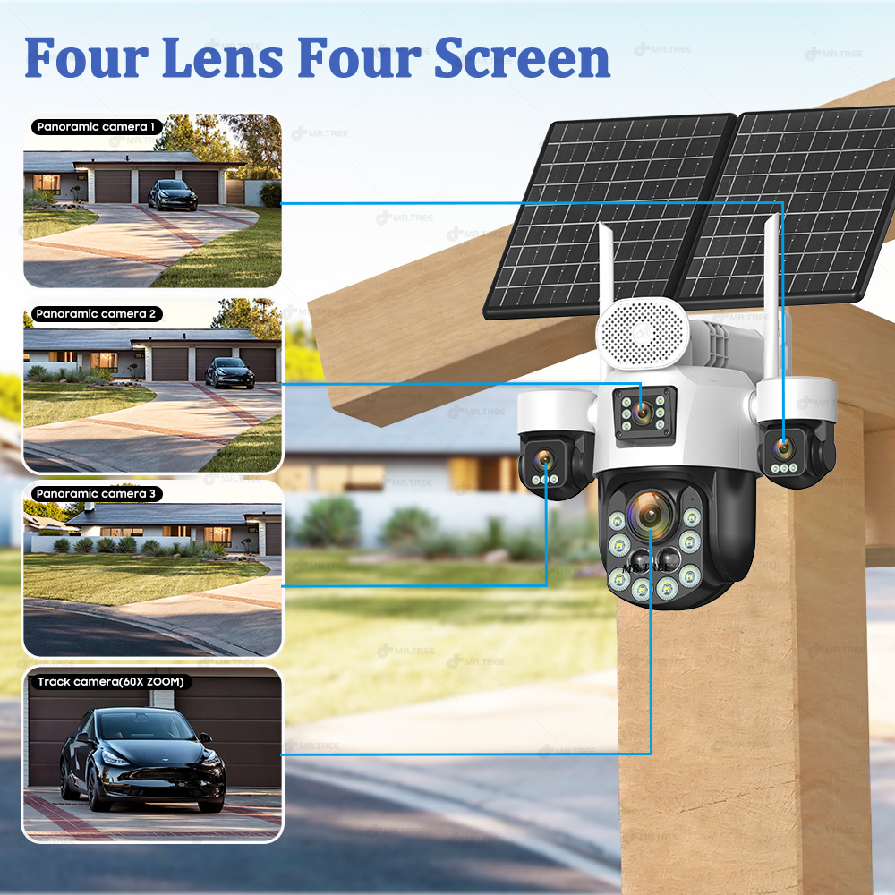 AOV أربعة عدسة كاميرا مراقبة خ - مراجعة Home Security Camera Installation وسعره