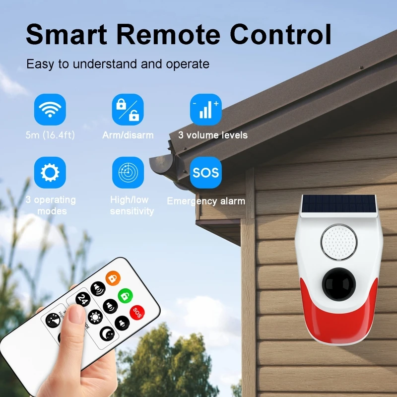 إنذار ضوء الصوت بالطاقة الشمسي - مراجعة Alarm Siren Outdoor وسعره