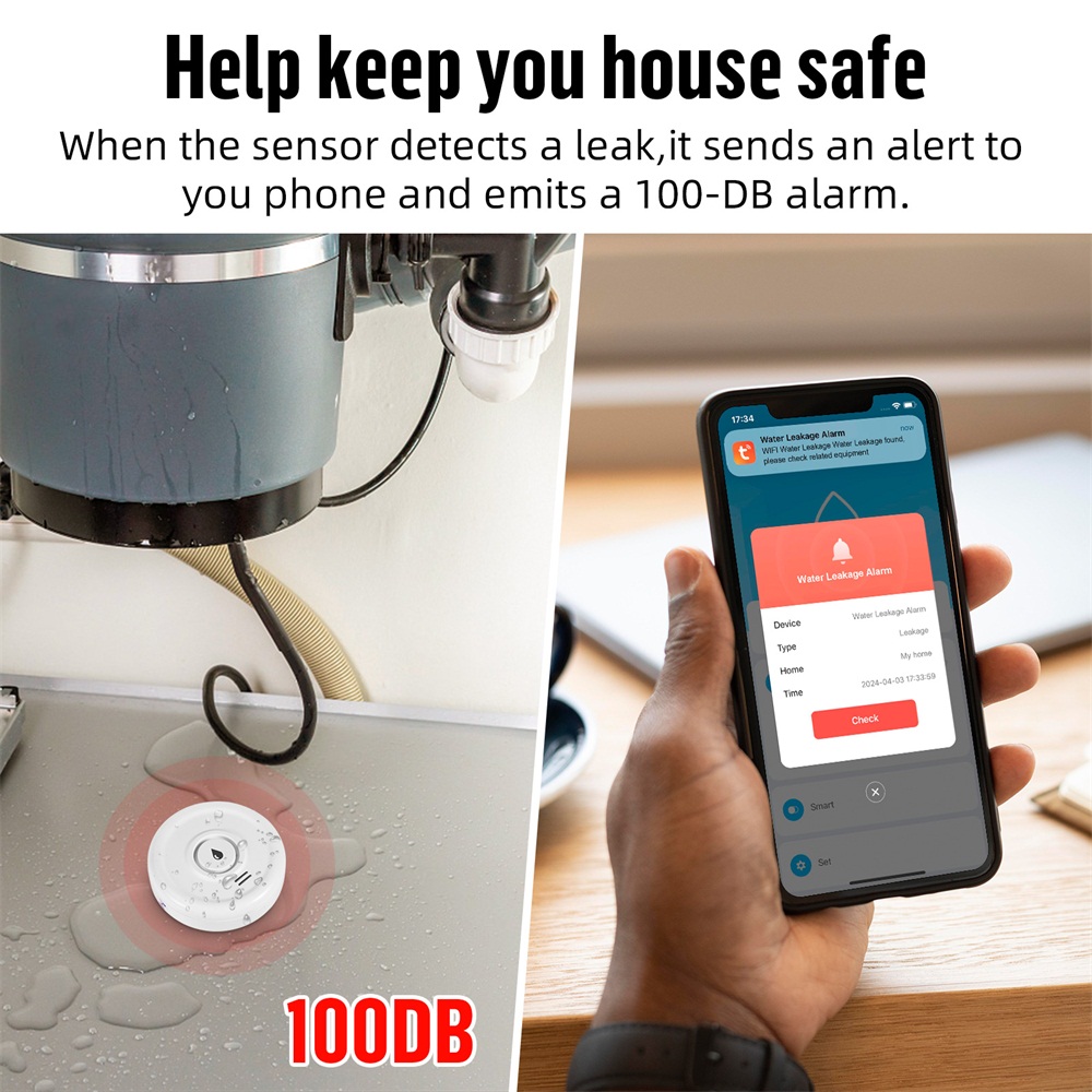 Fuers كاشف تسرب المياه إنذار ا - مراجعة Home Security Tools وسعره