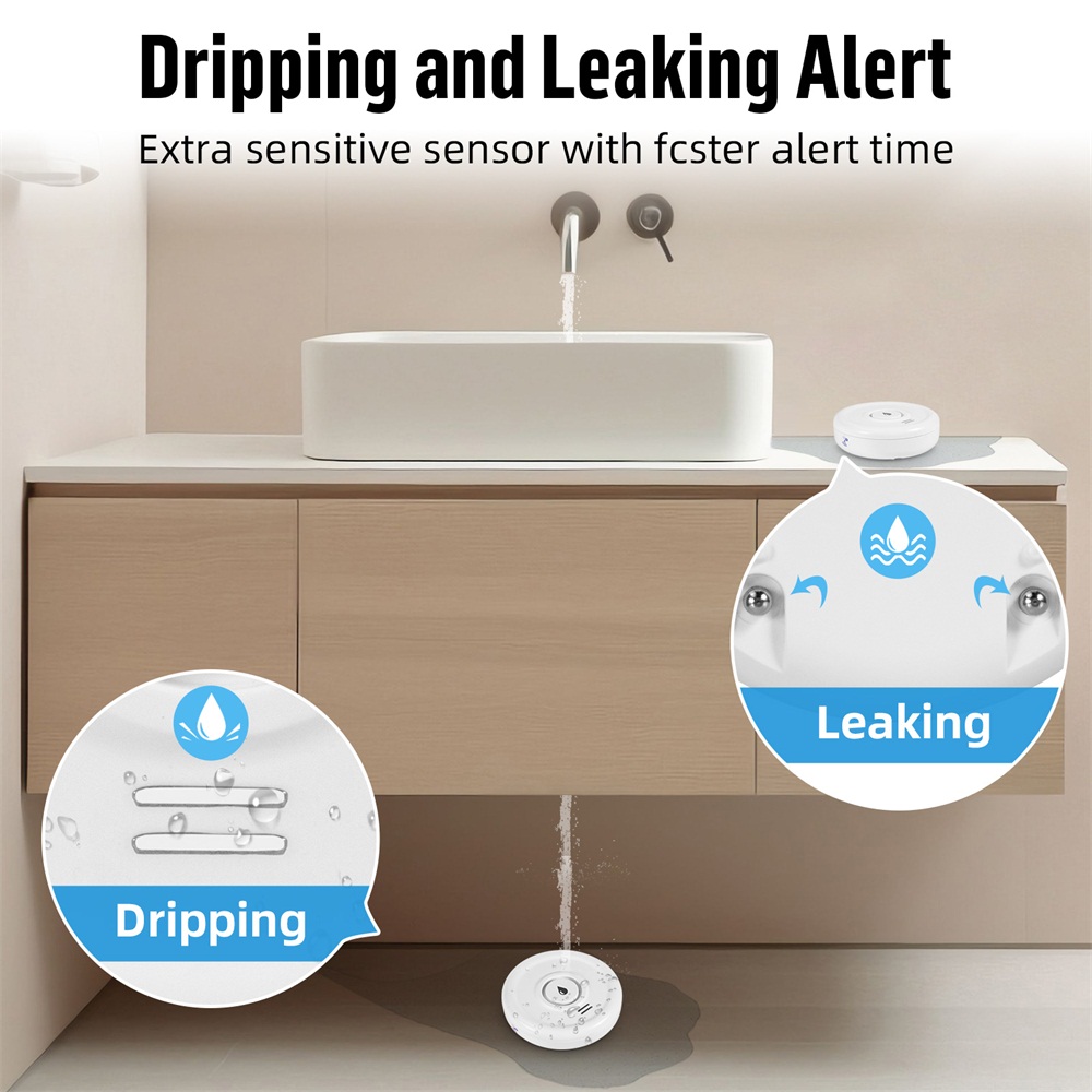 Fuers كاشف تسرب المياه إنذار ا - مراجعة Home Security Tools وسعره