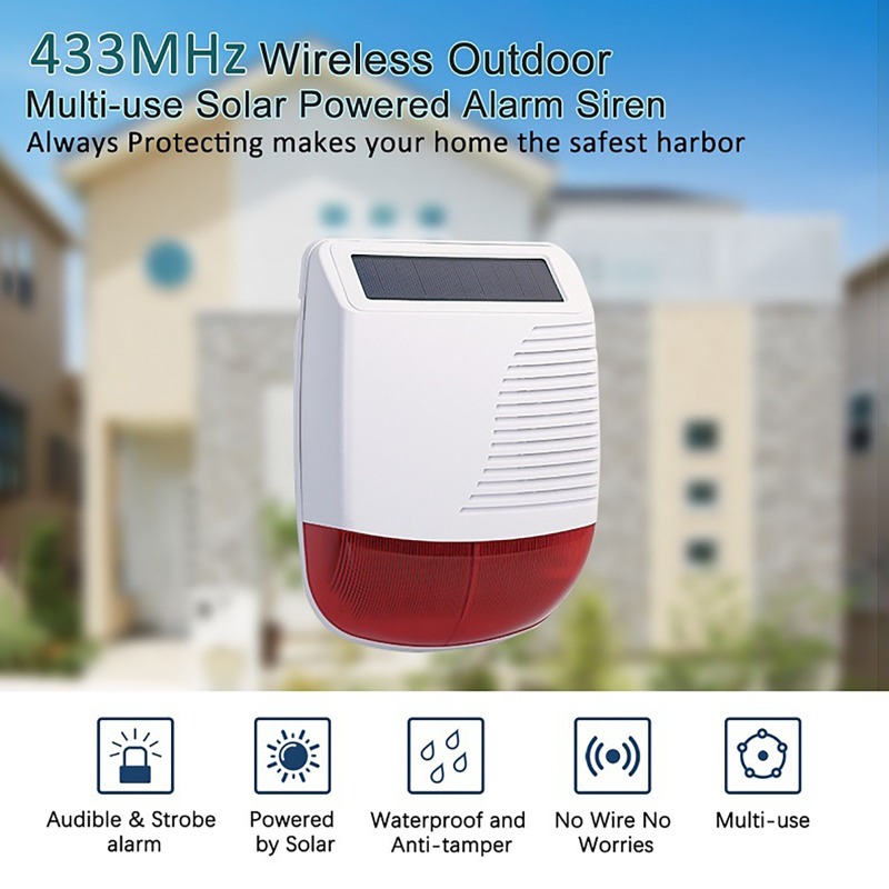433 ميجا هرتز عالية ديسيبل في  - مراجعة Alarm Siren Outdoor وسعره